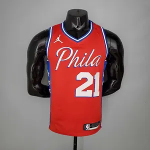 2021 EMBIID#21 76ers Jordan Themed Red