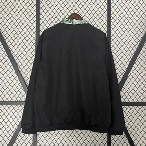 24-25 Manchester United Green and Black Reversible Windbreaker Double-Sides Jacket 9