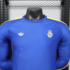 26-27 Real Madrid Mens Casual Retro Style Football Long Sleeve Shirt AAAAJersey Wholesale Yupoo6 1