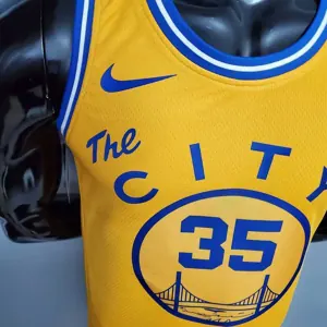 Tram version DURANT#35 Golden State Warriors yellow 2