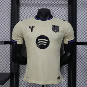 25-26 Barcelona Away Kit Football Player Version Long Sleeve Summer Shirt AAAAJersey Supply Yup