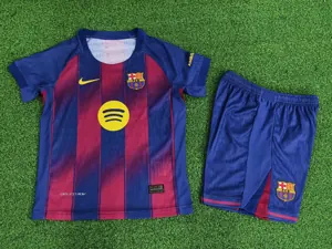 25-26 Barcelona Home Kid Kits Player Version Youth Apparels AAAAJersey Supply Yupoo