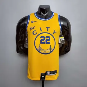 Tram version WIGGINS#22 Golden State Warriors yellow
