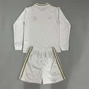 19-20 Real Madrid Home Long Sleeve Retro Kid Kits Youth Apparels Soccer AAAAJersey Yupoo 1