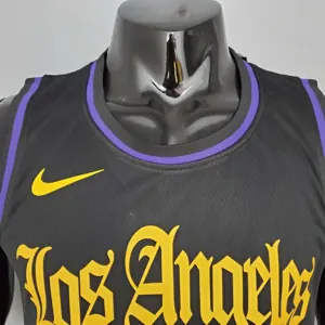 2021 ANTHONY#7 Los Angeles Lakers Black Latin Black 3
