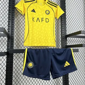 25-26 Al-Nassr Home Kid Kits Youth Apparels AAAAJersey Supply Yupoo 4