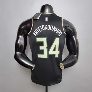 New Bucks Jordan Antetokounmpo #34 Theme Edition Black 5