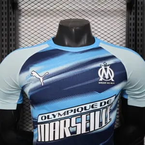 25-26 Marseille blue training jersey Kit Player Version Shirt AAAAJersey Supply Yupoo 4