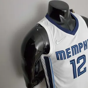 75th Anniversary Memphis Grizzlies MORANT#12 White NBA Jersey 6