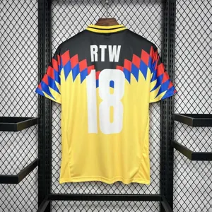 95-96 America RTW Yellow Retro Kit Vintage Shirt Sport AAAAJersey Yupoo 4