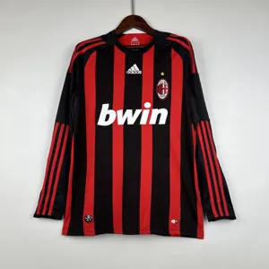 08-09 Retro long sleeve AC Milan Home S-XXL