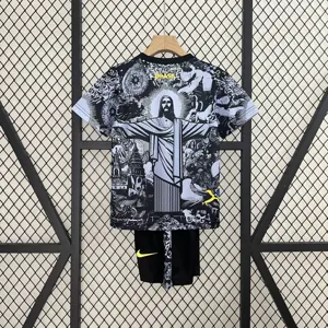 24-25 Brazil Gray Jesus Special Kid Kits Youth Apparels AAAAJersey Supplier Yupoo 1