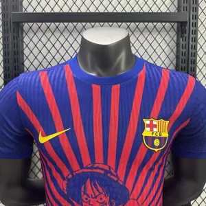 25-26 Barcelona x One Piece Luffy Special Edition Kit Player Version Shirt AAAAJersey Wholesale 4