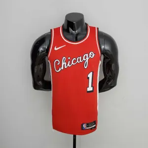 75th Anniversary 2022 Season Chicago Bulls ROSE#1 City Edition Red NBA Jersey