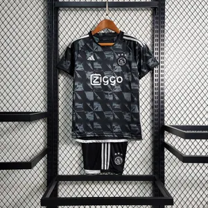 23-24 Kids Ajax Black Third away size 16-28 Soccer Jerseys