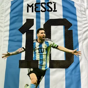 2022 Argentina World Cup Champion Messi #10 First Anniversary Special Edition Soccer Jersey 3
