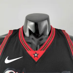 Retro Philadelphia 76ers Iverson #3 big meteor black NBA Jersey 1
