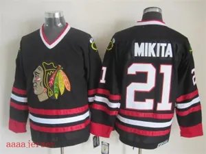 Chicago Blackhawks retro ice hockey jersey M-3XL 芝加哥黑鹰队复古冰球服 2