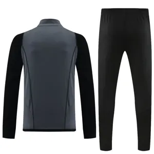 23-24 Real Madrid Long Sleeve Kits Grey Training Suits Football Jerseys Yupoo 2