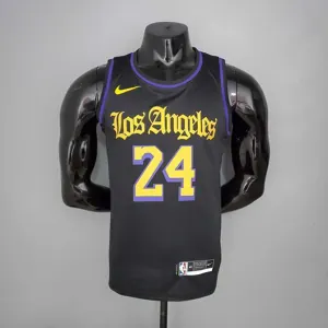 2021 Bryant#24 Los Angeles Lakers Black Latin Black