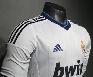 12-13 Real Madrid Home Retro Kit Vintage Player Version Long Sleeve Shirt AAAAJersey Dropship Y 3