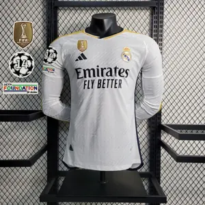 23-24 Real Madrid home player version Long Sleeve 11