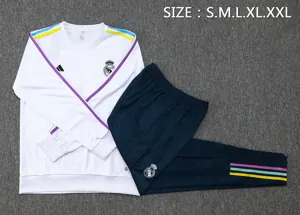 23-24 Real Madrid Long Sleeve Kits White Training Suits Soccer Jerseys Yupoo 2