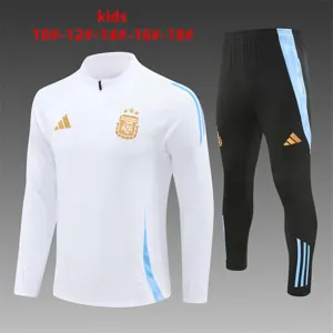 2024 Argentina Kids Long Sleeve Training Suit Football Shirts