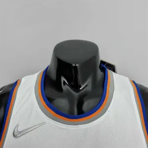 75th Anniversary Randle #30 New York Knicks White NBA Jersey 8