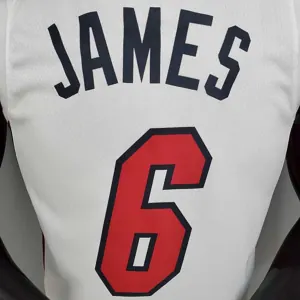 Miami Heat JAMES#6 white 3