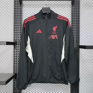 25-26 Liverpool Black Windbreaker Jacket AAAAJersey Supply Yupoo