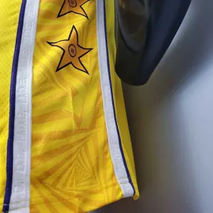 James #6 Lakers V-neck City Edition yellow 7