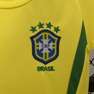 2002 Brazil Home Retro Kids Kit World Cup Shirt Soccer Jerseys Yupoo 1
