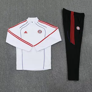25-26 Bayern Munich UPB White Training Kits Long Football Tracksuits 1