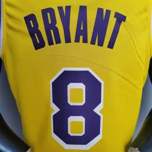 Bryant #8 Lakers Commemorative Edition Round neck yellow1684437008000 2