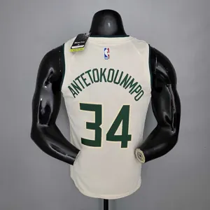 Antetokounmpo#34 Bucks Striped Off-White 4