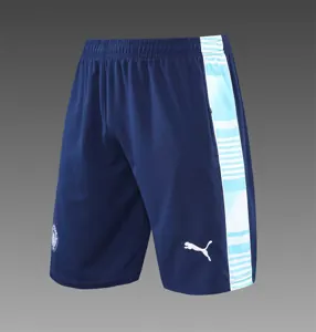 22-23 Manchester City Training Wear Short Sleeve Kit White and Blue Colorblock 18
