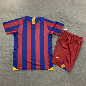 05-06 Barcelona Home Retro Kids Kits Football Jerseys Yupoo 1