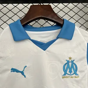 25-26 Olympique Marseille Home Kid Kits Youth Apparels Sino AAAAJersey Supply Yupoo 3