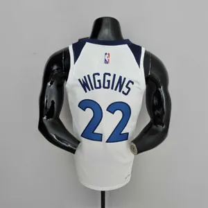 75th Anniversary Minnesota Timberwolves Wiggins #22 Royal White NBA Jersey 7