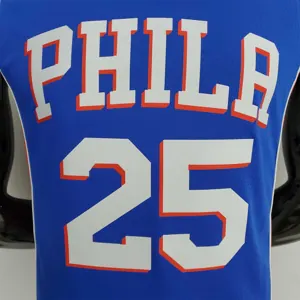75th Anniversary Philadelphia 76ers SIMMONS#25 Blue NBA Jersey 2