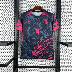 25-26 Barcelona Red Dragon Special Edition T-Shirt Football Apparels Soccer AAAAJersey Yupoo S- 4