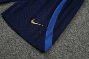 2022 France Training Suit Short Sleeve Kit White Blue 5