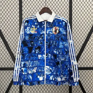 2024 Japan Blue&White Trench Coat Reversible Windbreaker Jacket Soccer AAAAJersey Yupoo 4