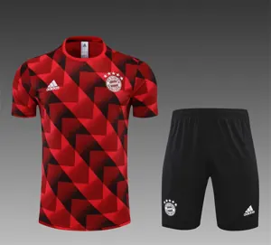 22-23 Bayern Training Suit Short Sleeve Kit Red 7