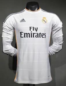 13-14 Real Madrid Home Retro Kit Vintage Player Version Long Sleeve Shirt AAAAJersey Dropship Y