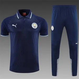 Manchester City Polo deep royal blue stripes 17
