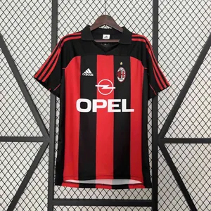 01-02 AC Milan Home Retro Kit Soccer Uniform AAAAJerseys Dropshipping Yupoo