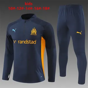 24-25 Marseille Kids Long Sleeve Training Suit Football Shirts