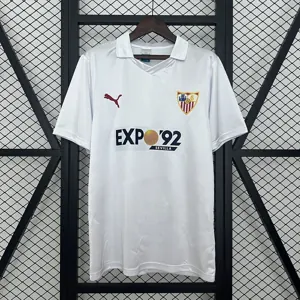 87-90 Sevilla Home Retro Kit Vintage Shirt AAAAJersey Dropship Yupoo